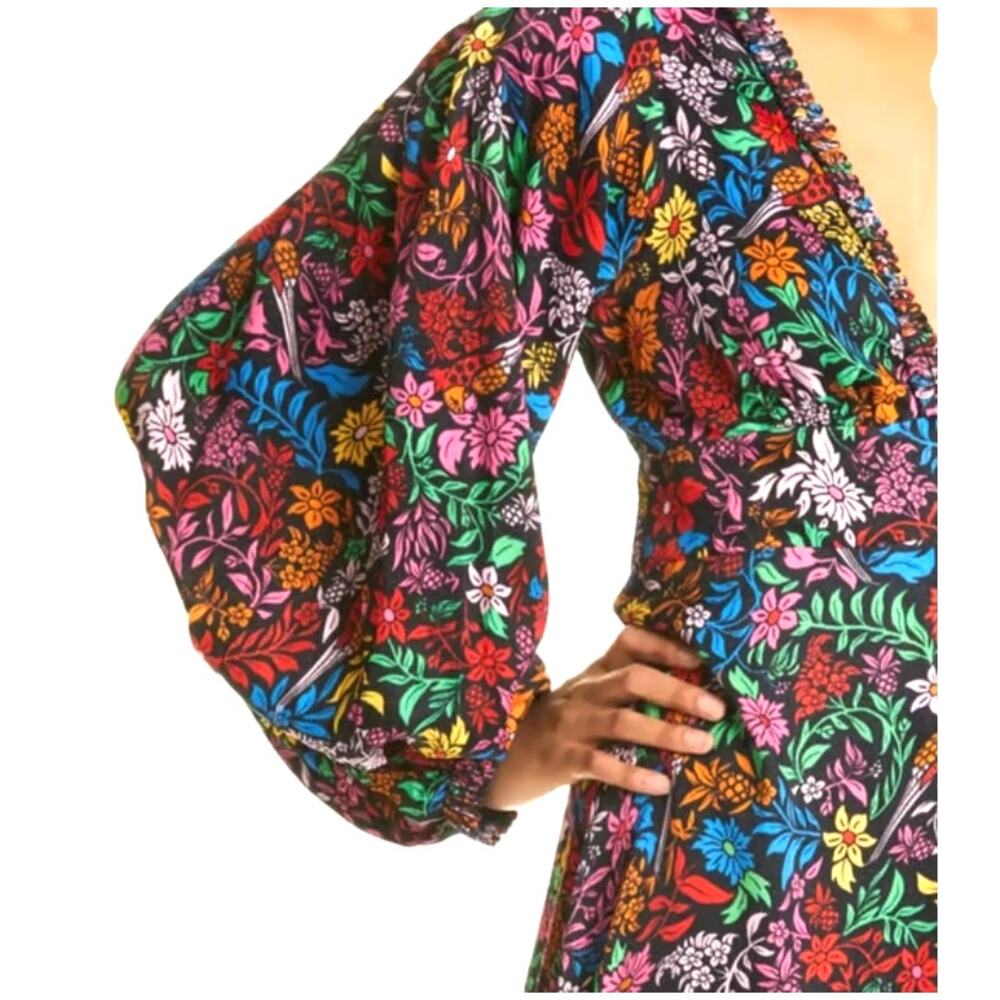 Farm Rio Tropical Garden Midi Dress Large